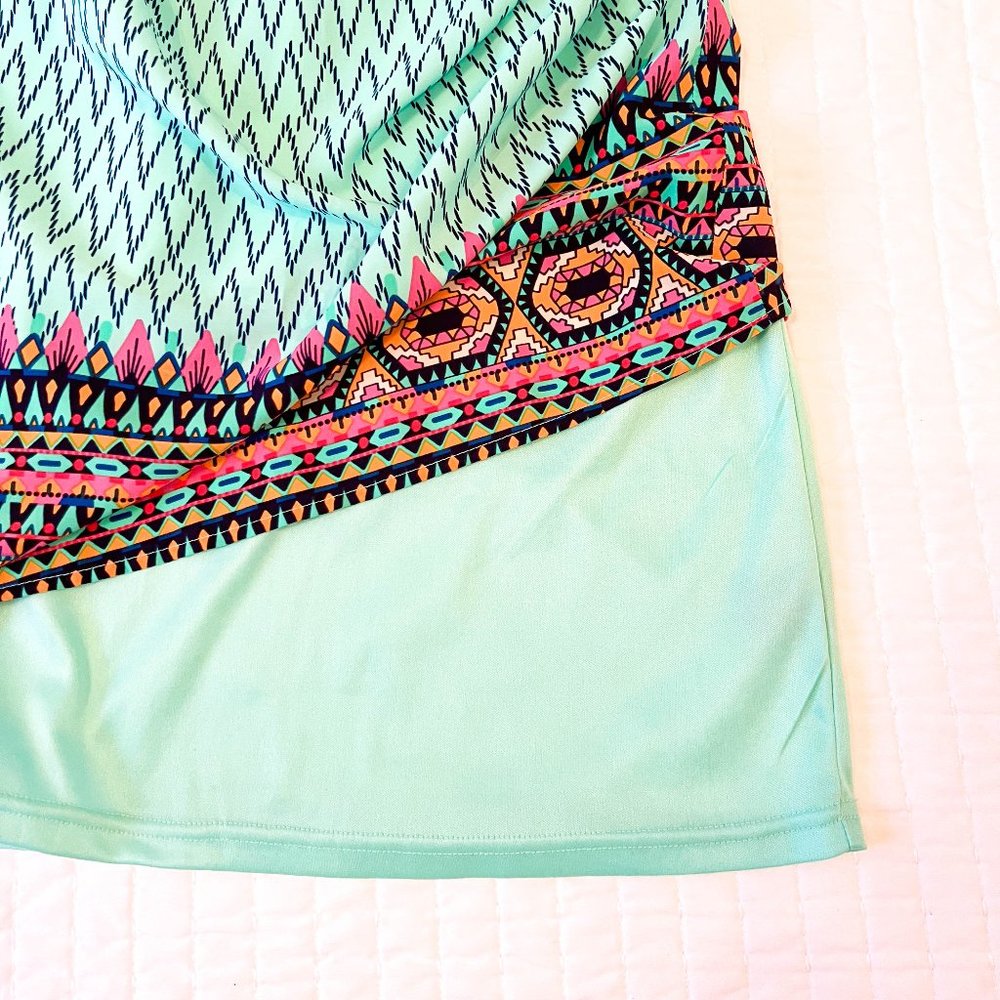 BUTTONS | Racer Back, Aztec Shift Dress - Picture 4 of 7
